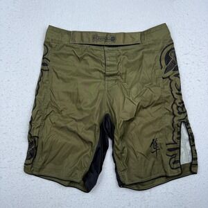 Hayabusa Shorts Mens 34 Green MMA Fight Grappling Athletic 10 Inseam Training